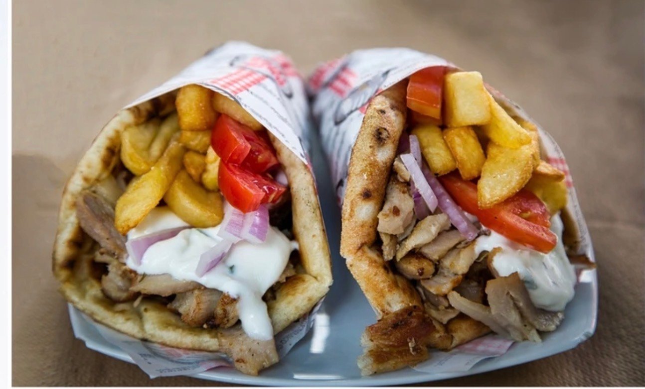 Pork gyros wrap